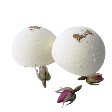 Bio-Kräutertee Badekugel Rose