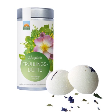 Bio-Kräutertee Set 3 Teedose + Badekugel