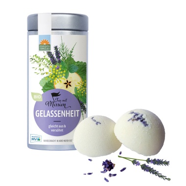 Bio-Kräutertee Set 2 Teedose + Badekugel